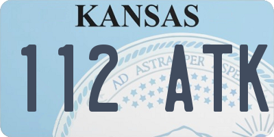 KS license plate 112ATK