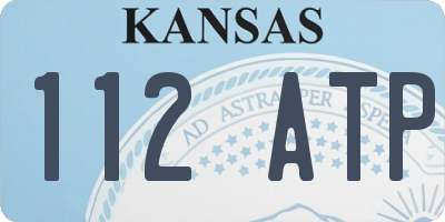 KS license plate 112ATP