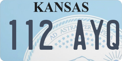 KS license plate 112AYQ