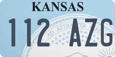 KS license plate 112AZG