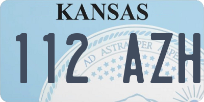 KS license plate 112AZH