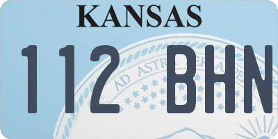 KS license plate 112BHN