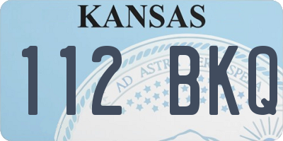 KS license plate 112BKQ