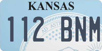 KS license plate 112BNM