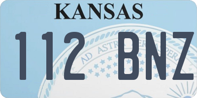 KS license plate 112BNZ