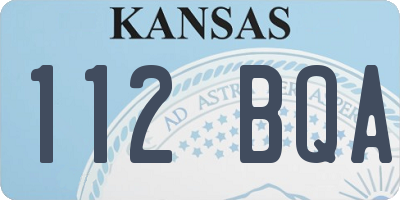 KS license plate 112BQA
