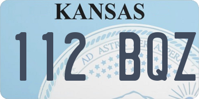 KS license plate 112BQZ