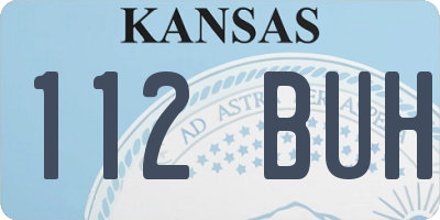 KS license plate 112BUH