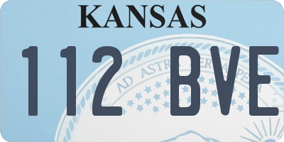 KS license plate 112BVE