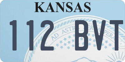 KS license plate 112BVT
