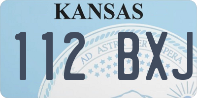 KS license plate 112BXJ
