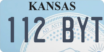 KS license plate 112BYT