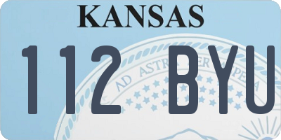 KS license plate 112BYU
