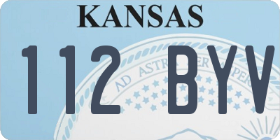 KS license plate 112BYV