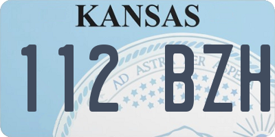 KS license plate 112BZH