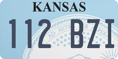 KS license plate 112BZI