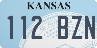 KS license plate 112BZN