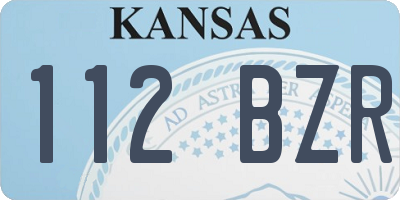 KS license plate 112BZR