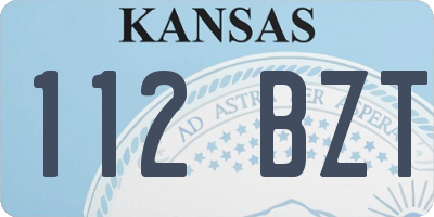 KS license plate 112BZT