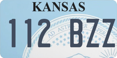KS license plate 112BZZ