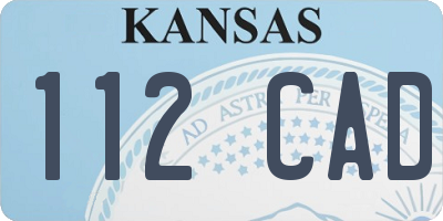 KS license plate 112CAD