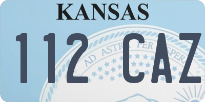 KS license plate 112CAZ