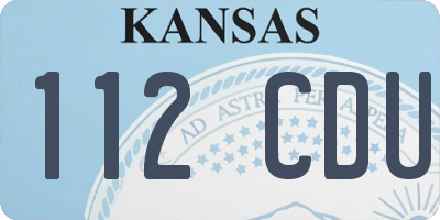 KS license plate 112CDU