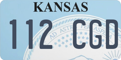 KS license plate 112CGD