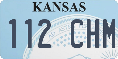KS license plate 112CHM