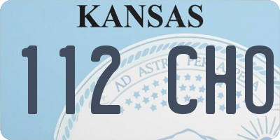 KS license plate 112CHO