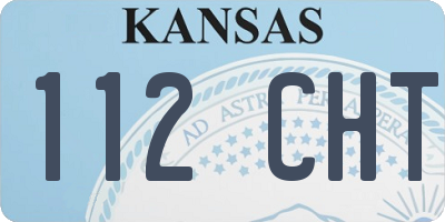 KS license plate 112CHT