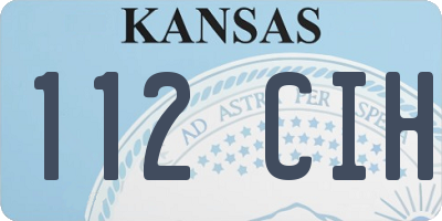 KS license plate 112CIH