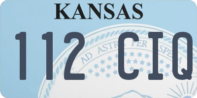 KS license plate 112CIQ