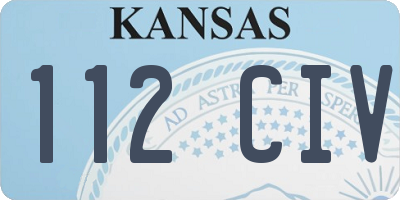 KS license plate 112CIV