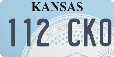KS license plate 112CKO