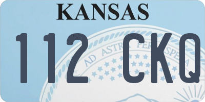 KS license plate 112CKQ