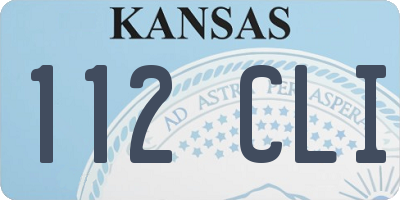 KS license plate 112CLI