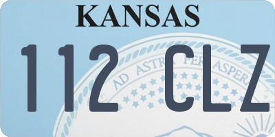 KS license plate 112CLZ