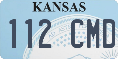 KS license plate 112CMD