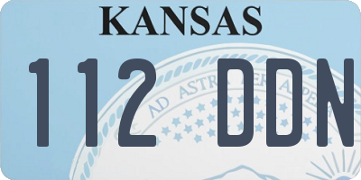 KS license plate 112DDN