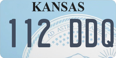 KS license plate 112DDQ