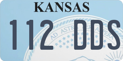 KS license plate 112DDS