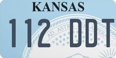 KS license plate 112DDT