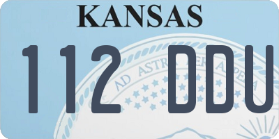 KS license plate 112DDU