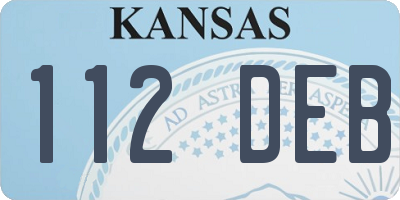 KS license plate 112DEB