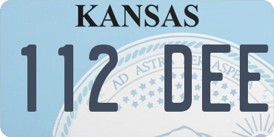 KS license plate 112DEE