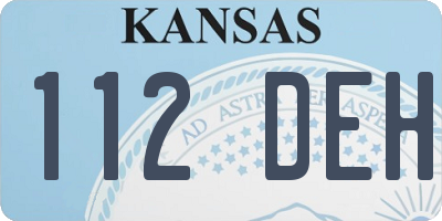 KS license plate 112DEH