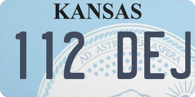 KS license plate 112DEJ