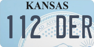 KS license plate 112DER