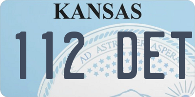 KS license plate 112DET